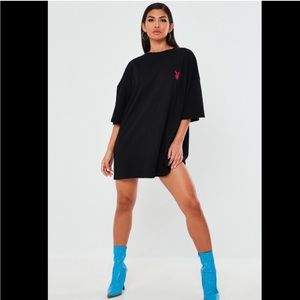 MISSGUIDED Playboy neon oversized tee